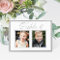 Elegant Wedding Photo Silver White Table Number