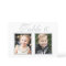 Elegant Wedding Photo Silver White Table Number