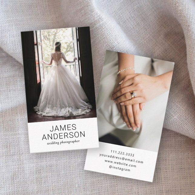Elegant Wedding Photographer Business Card (Creator Uploaded)