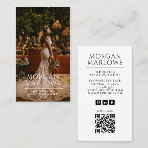 Elegant Wedding Photographer Photo Business Card
