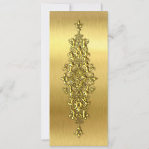 Elegant Wedding Place Cards, Gold Invitation