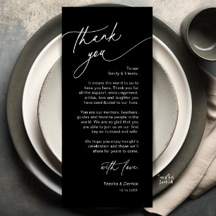 Elegant Wedding Place Setting Thank You Card