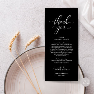 Elegant Wedding Place Setting Thank You Card