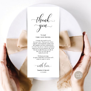 Elegant Wedding Place Setting Thank You Card