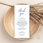 Elegant Wedding Place Setting Thank You Card<br><div class="desc">Introducing the perfect finishing touch to your wedding reception - our elegant Wedding Thank You Place Setting Cards, with card title "Thank You" ! Designed to express your heartfelt appreciation for each guest's presence on your special day, these cards are the ideal way to add a personal touch to your...</div>