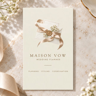 Elegant Wedding Planner Business Card