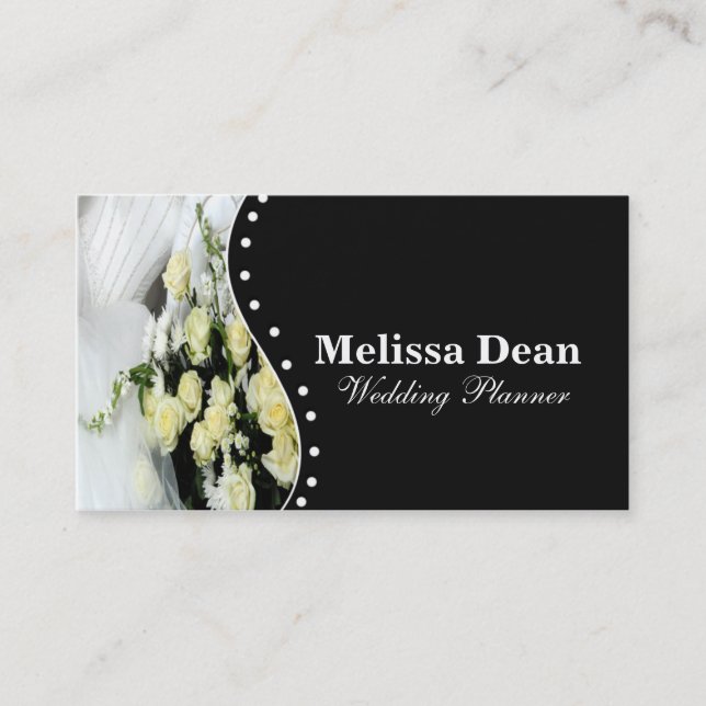 Elegant Wedding Planner Business Card (Front)