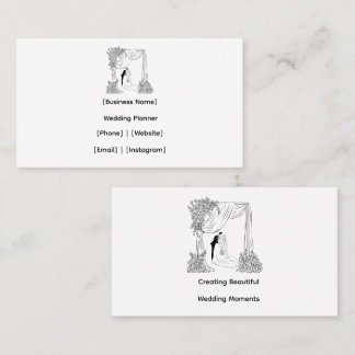Elegant Wedding Planner Floral Arch Business Card
