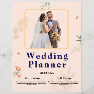 Elegant Wedding Planner Flyer   Modern Floral Desi