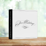 Elegant Wedding Planner Keepsake Binder<br><div class="desc">Elegant calligraphy that reads "Our Wedding" on the front with an ornament. Album colour is customizable. Customize your wedding binder for wedding planning or to store your wedding memorabilia. Upload your photo on the back (or even the cover) and change the title and colours on the spine. Photo(s) courtesy of...</div>