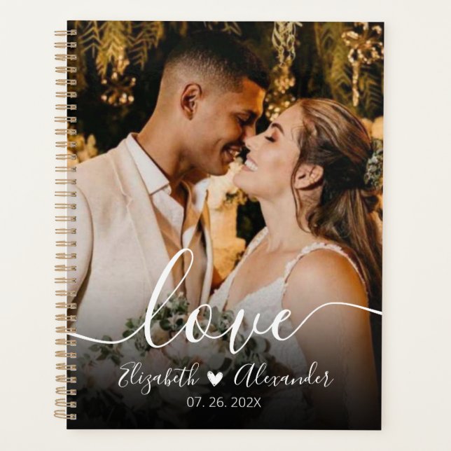 Élégant Wedding planner photo de script d'amour (Devant)