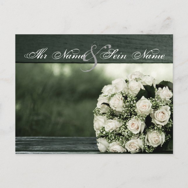 Elegant Wedding Postcard (Front)