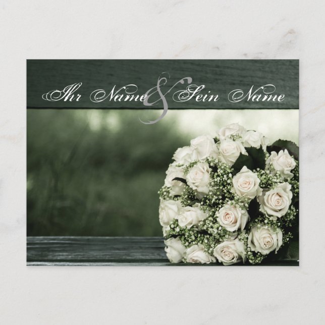 Elegant Wedding Postcard (Front)