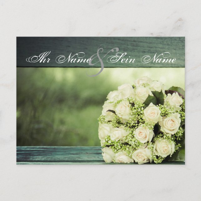 Elegant Wedding Postcard (Front)