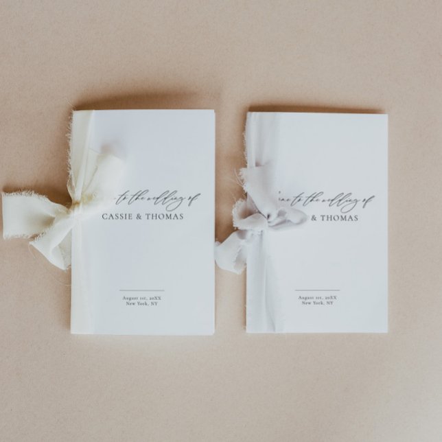 Elegant wedding program booklet, order of service (Creator Uploaded)