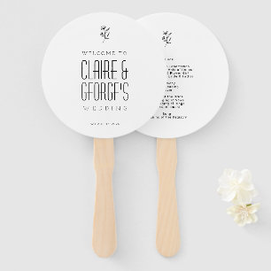 Elegant Wedding Program Fan