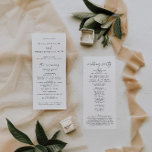 Elegant Wedding Program, Simple Order Of Events<br><div class="desc">This is an elegant, modern order of events wedding program featuring a beautiful calligraphy font and simple serif font. Edit all wording except for "and", "the ceremony" and "wedding party" wording . // For matching items, please visit the "ALICE" collection in the Sincerely By Nicole Zazzle store. * If you...</div>