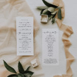 Elegant Wedding Program, Simple Order Of Events<br><div class="desc">This is an elegant, modern order of events wedding program featuring a beautiful calligraphy font and simple serif font. Edit all wording except for "and", "the ceremony" and "wedding party" wording . // For matching items, please visit the "ALICE" collection in the Sincerely By Nicole Zazzle store. * If you...</div>