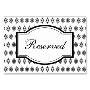 Elegant Wedding Reception Conference Table Card