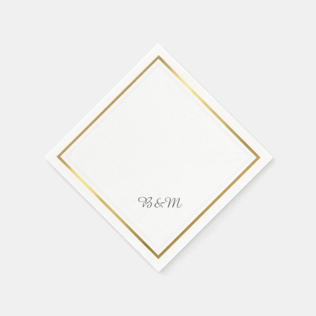 elegant wedding reception_party white minimalist napkin (Corner)