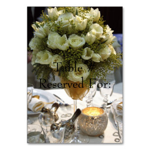 Elegant Wedding Reception Table # Cards