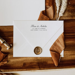 Elegant Wedding Return Address Rubber Stamp Script