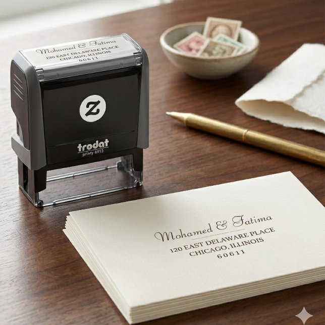 Elegant Wedding Return Address Stamp (Creator Uploaded)