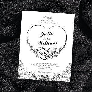 Elegant wedding ring  invitation