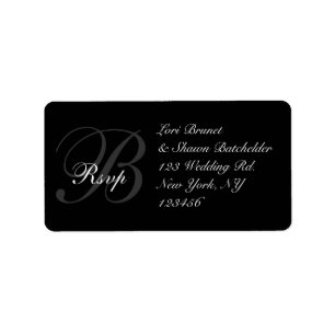 Elegant Wedding RSVP Address Label