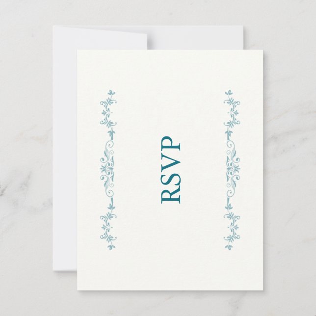 Elegant Wedding RSVP Card (Back)