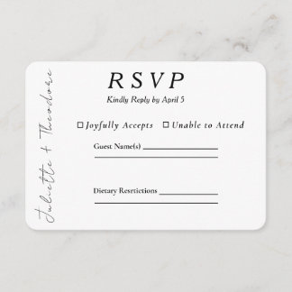 Elegant Wedding RSVP Card