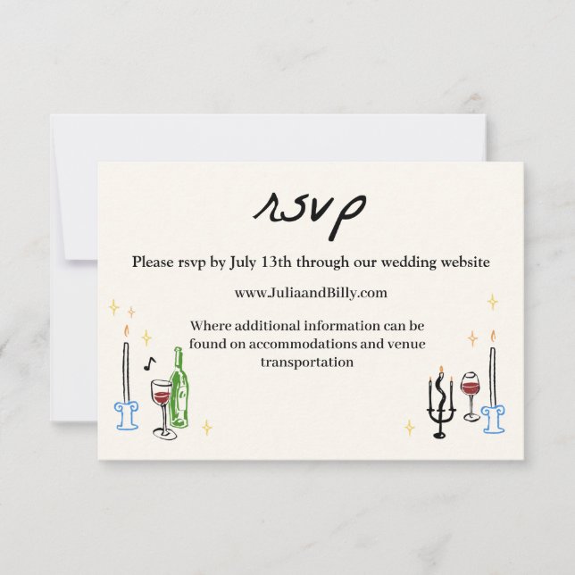 Elegant Wedding RSVP Card (Front)