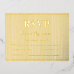 Elegant Wedding RSVP Card – Minimalist Floral Desi