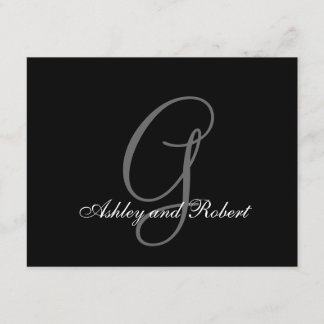 Elegant Wedding RSVP Card with Monogram