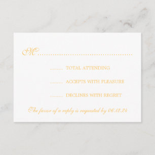 Elegant Wedding RSVP Gold String Lights Card