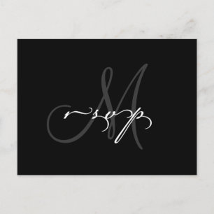 Elegant Wedding RSVP Postcard