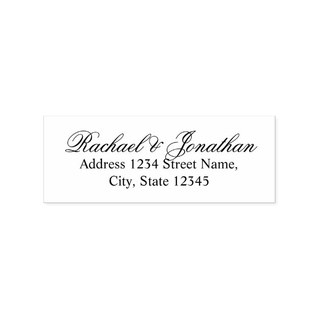 Elegant Wedding Rubber Stamp (Imprint)