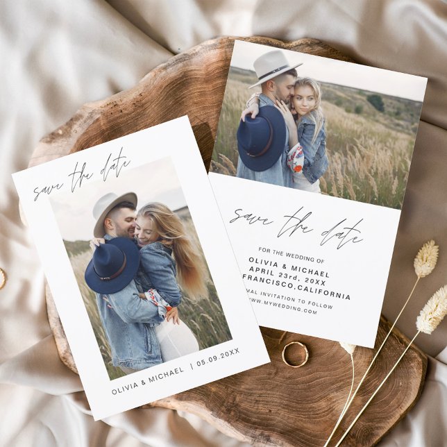Elegant Wedding Save the Date Photo Minimalist (Creator Uploaded)