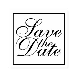Elegant Wedding Save the Date Self-inking Stamp