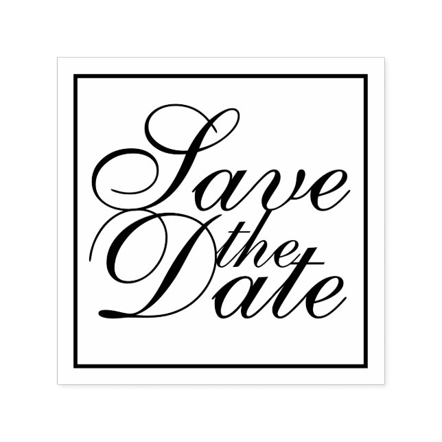 Elegant Wedding Save the Date Self-inking Stamp (Design)