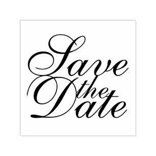 Elegant Wedding Save the Date Self-inking Stamp