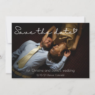 Elegant Wedding Save the date with photo Invitation