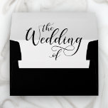 Elegant Wedding Script 5x7 Black Wedding Envelope<br><div class="desc">Send beautiful envelopes to friends and family with elegant black script on the innerside.</div>