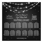 Elegant Wedding Seating Chart Sparkling Chain Blac