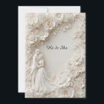 Elegant Wedding Silhouette with Floral Border Invitation<br><div class="desc">Elegant wedding invitation featuring a romantic bride and groom silhouette framed by delicate florals. Designed to capture timeless love and sophistication,  this invitation is perfect for classic,  modern,  or vintage-inspired weddings.</div>