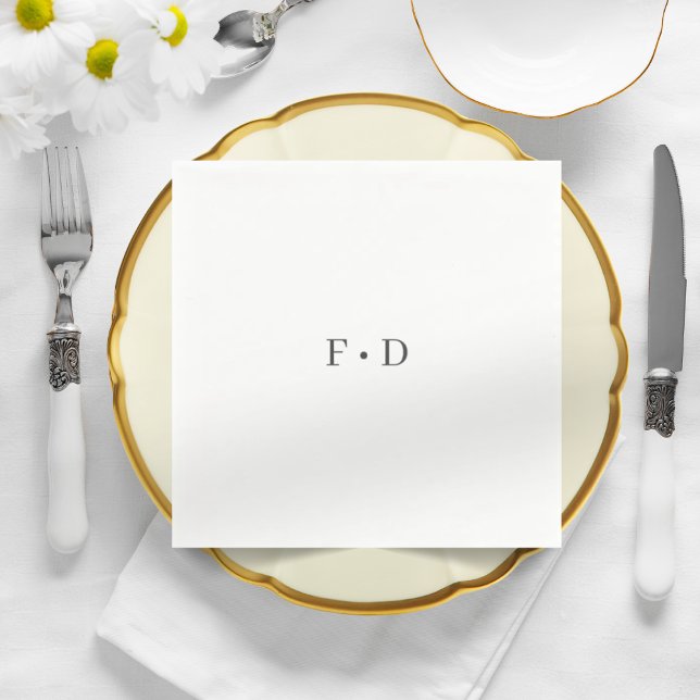 Elegant Wedding Simple Paper Napkins (Creator Uploaded)