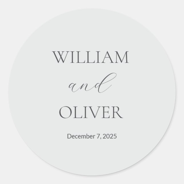 Elegant Wedding Sticker (Front)