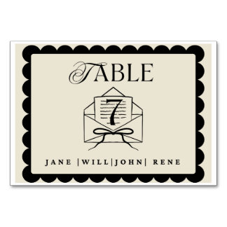 Elegant Wedding Table Number Card – Custom