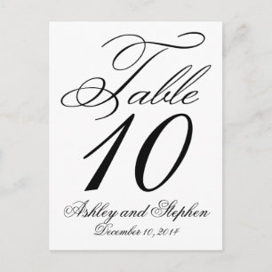 Elegant Wedding Table Number Cards