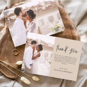 Elegant Wedding Terracotta Thank You Photo